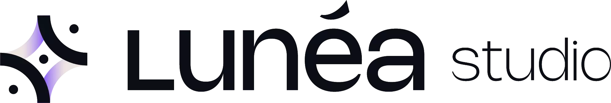 Logo de Lunéa studio graphiste Rennes agence de communication logo maquette site internet identité visuel support print brochure carte de visite bien-être et cosmétique